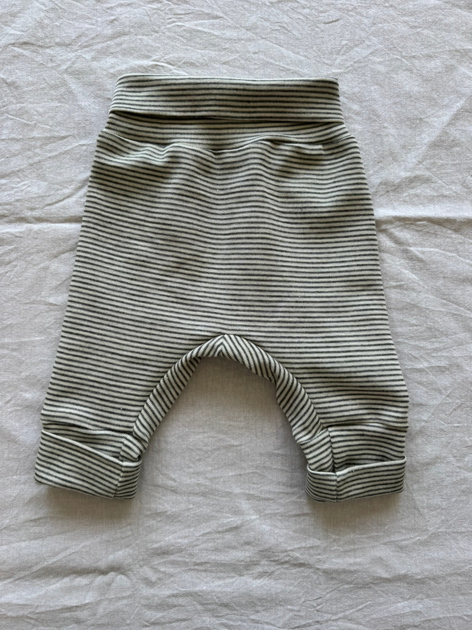 Hose aus Wolle/Seide - Geringelt