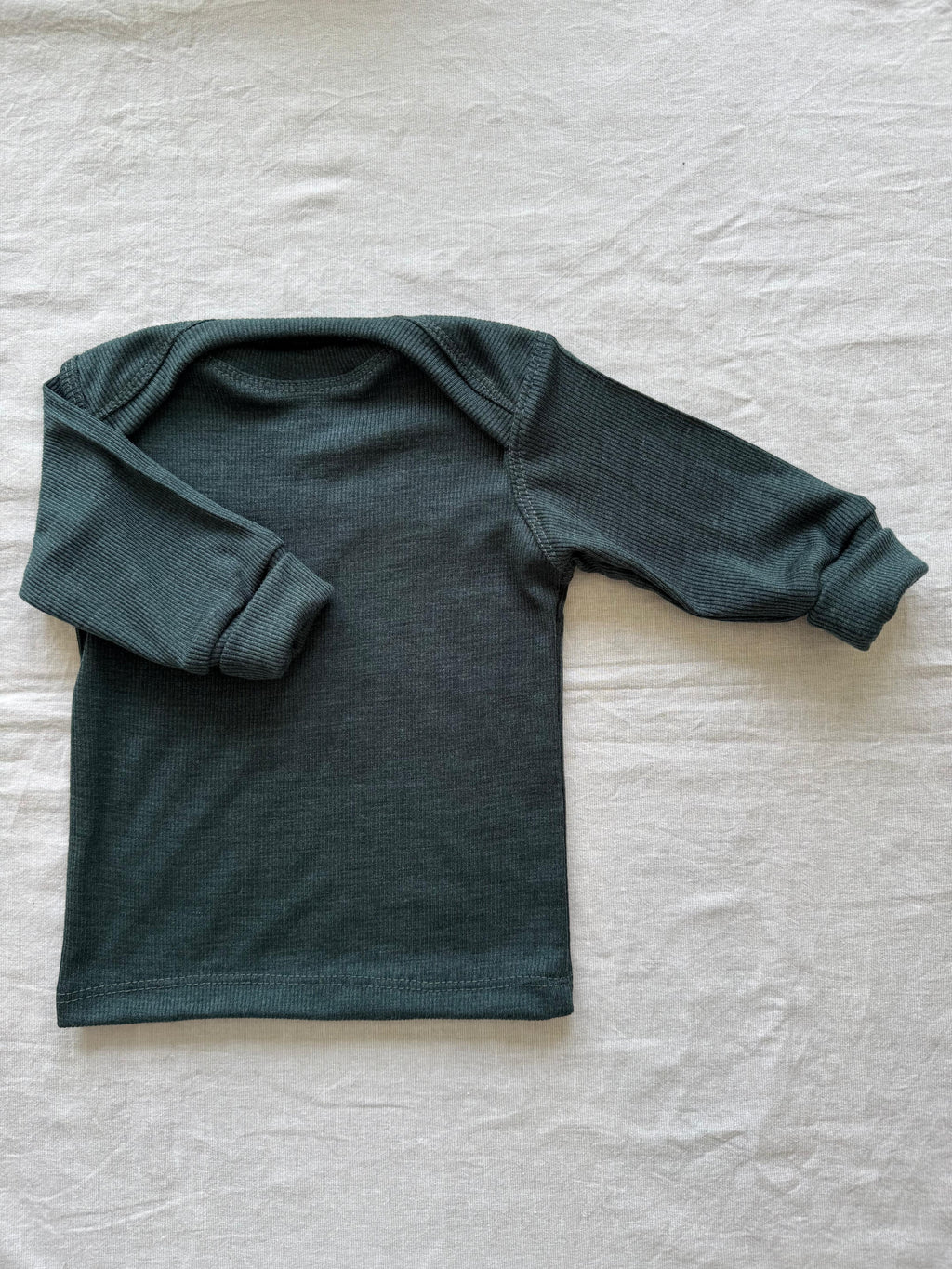 Langarmshirt aus Wolle/Seide - Einfarbig