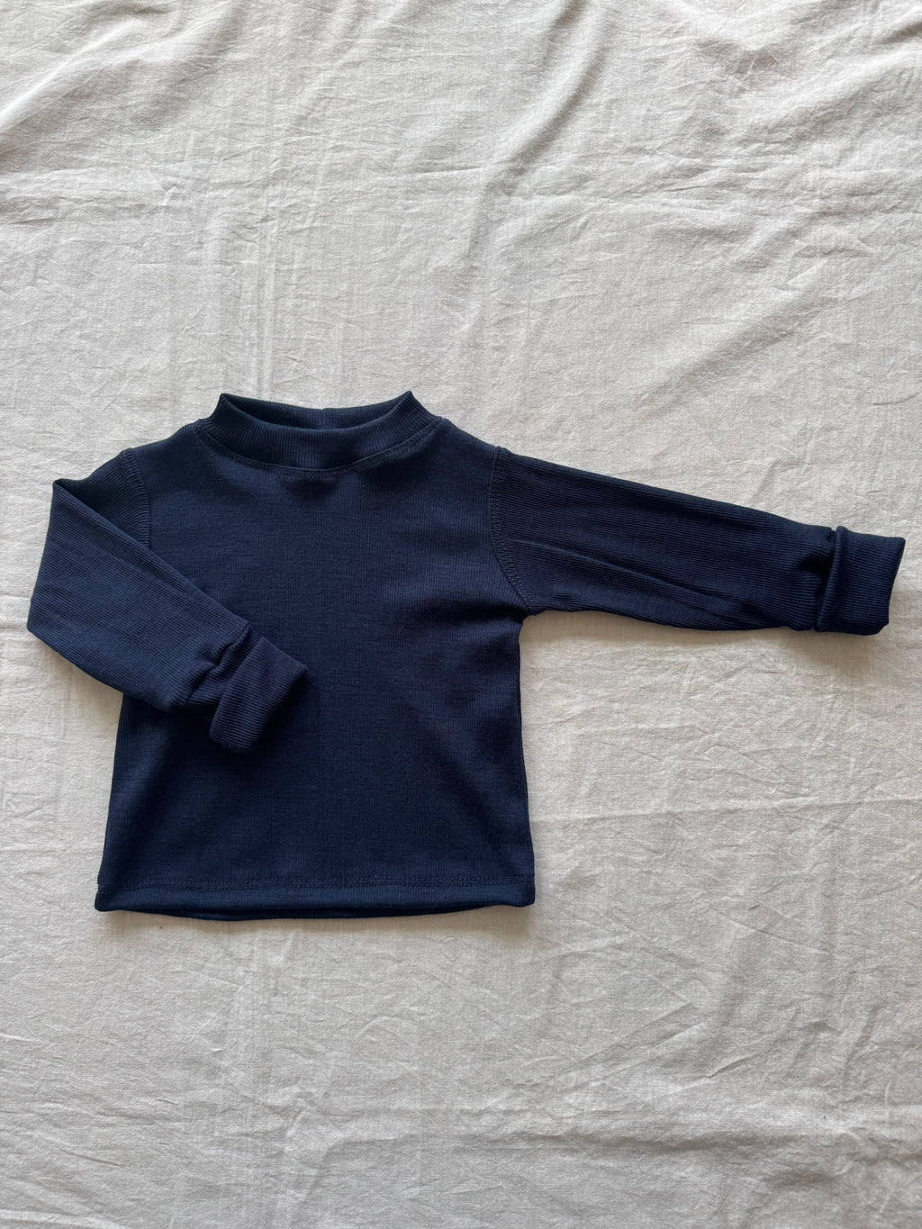 Langarmshirt aus Wolle/Seide - Einfarbig