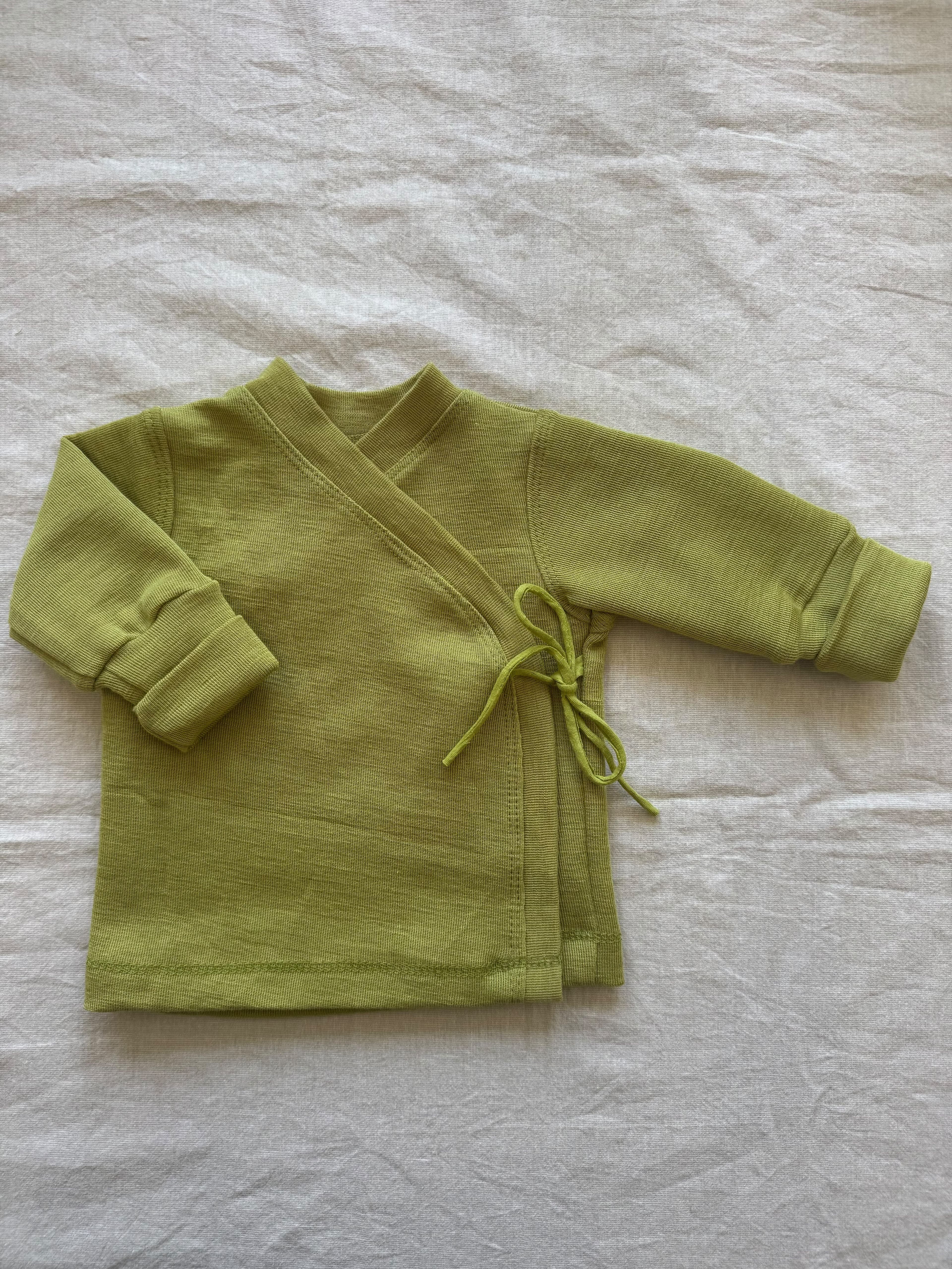 Wickeljacke aus Wolle/Seide - Einfarbig