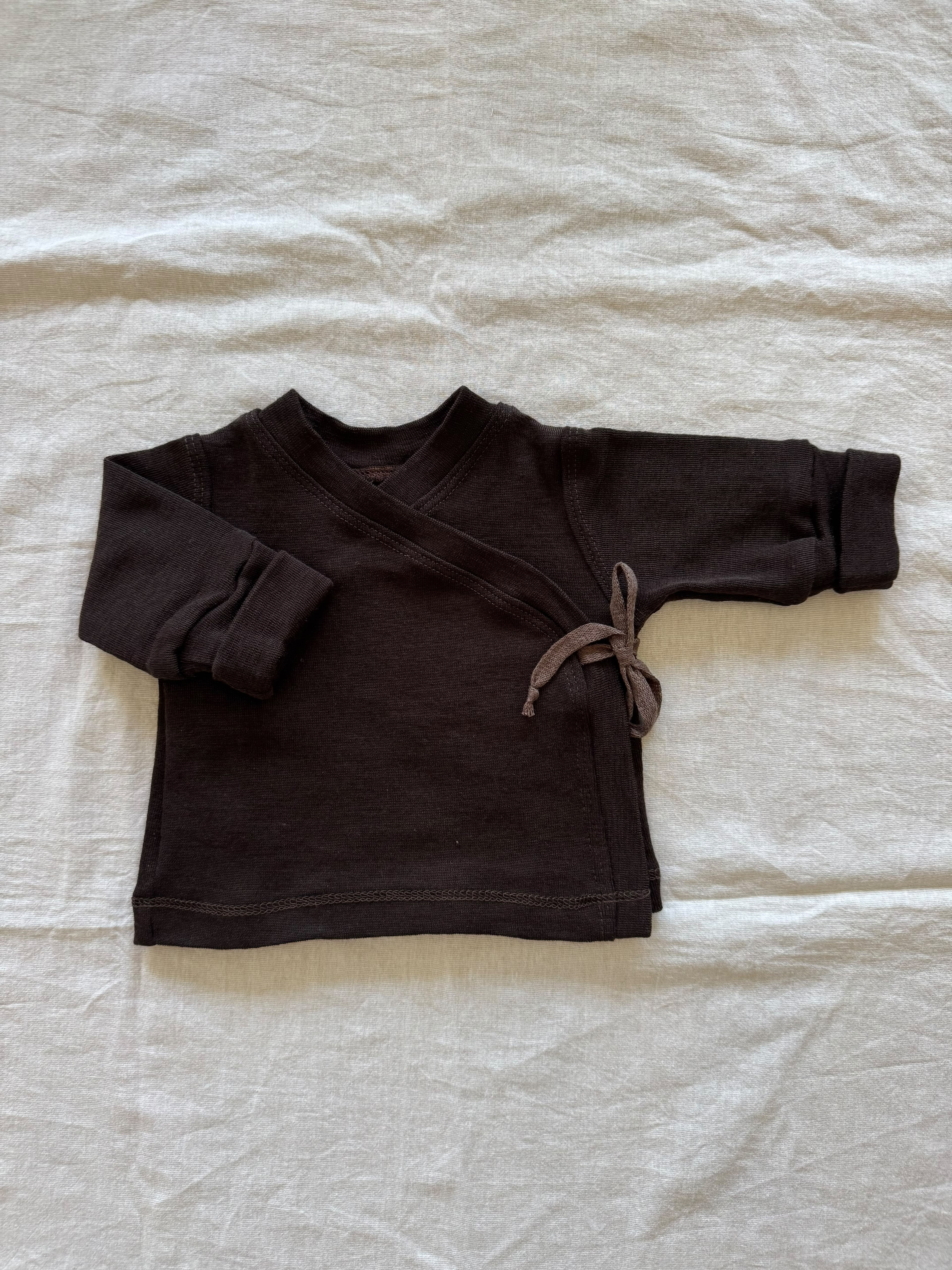Wickeljacke aus Wolle/Seide - Einfarbig
