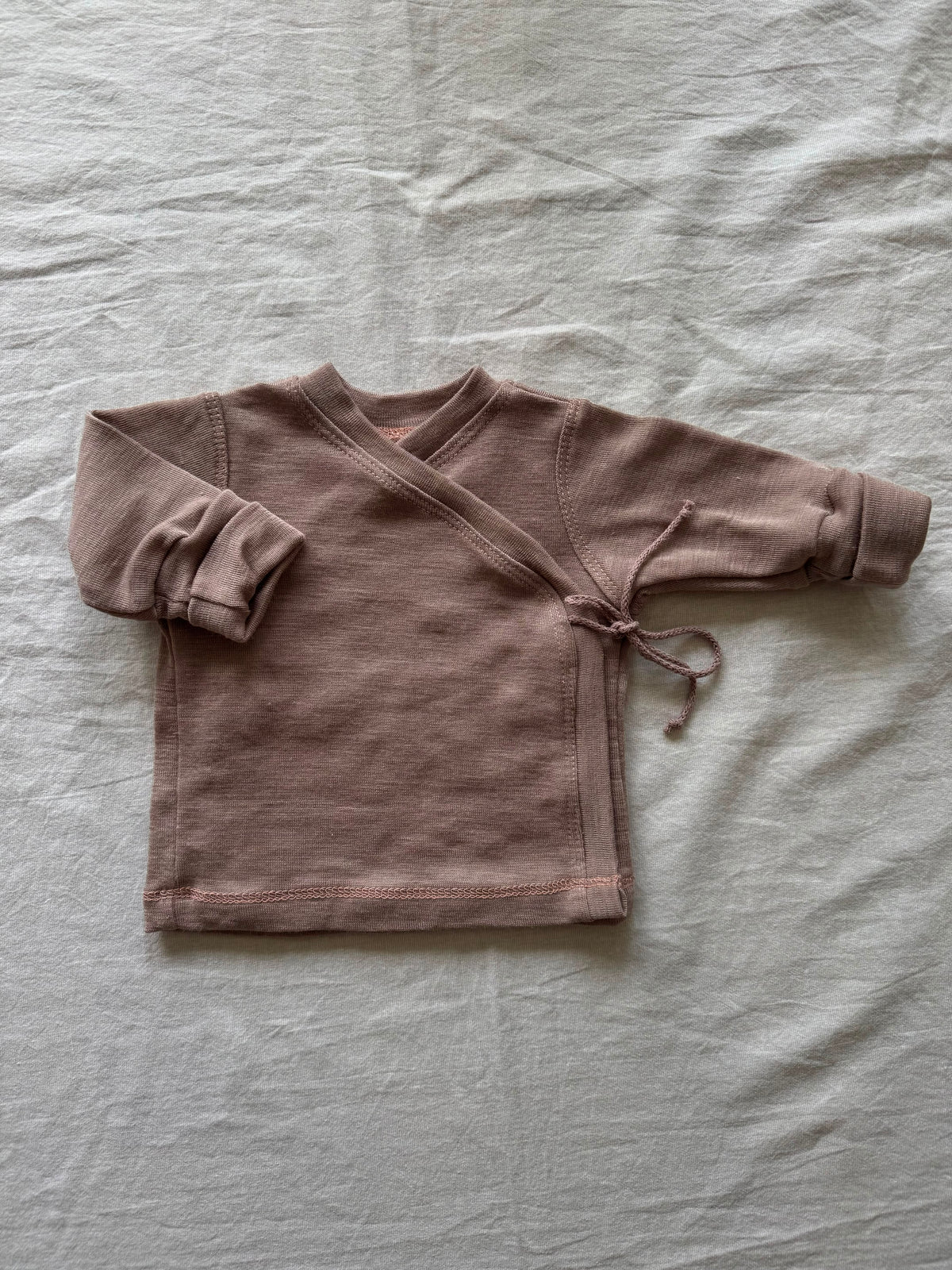 Wickeljacke aus Wolle/Seide - Einfarbig