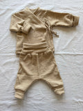 Set mit Wickeljacke aus 100% Merinowolle - Einfarbig