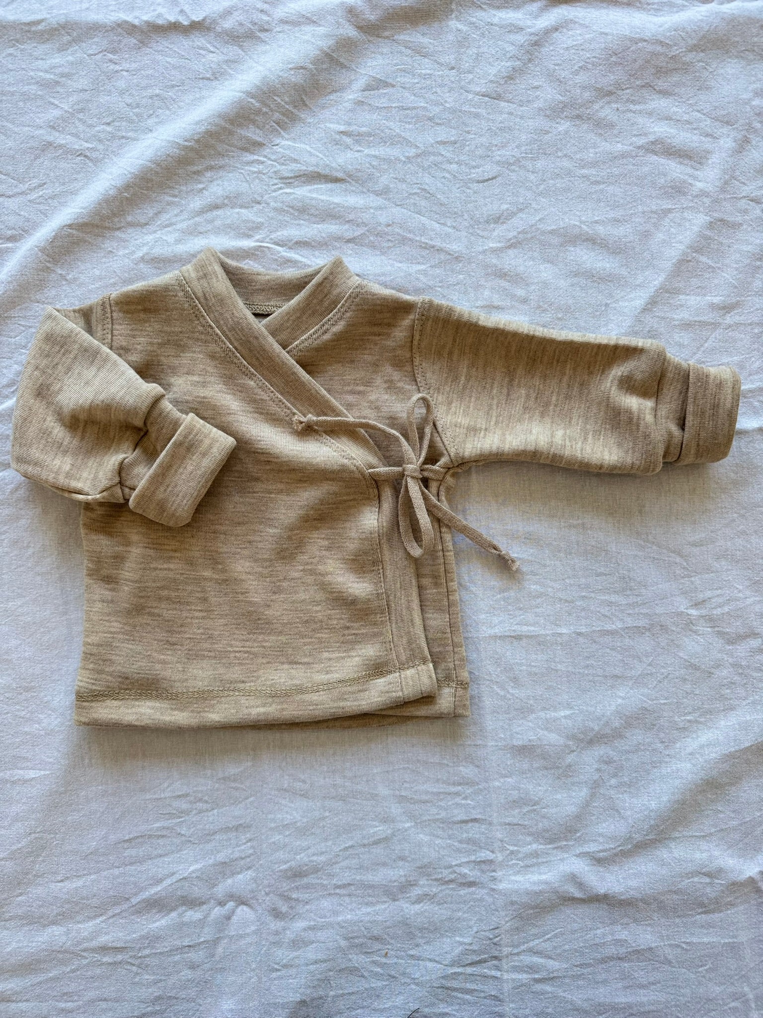 Wickeljacke aus 100% Merinowolle - Einfarbig