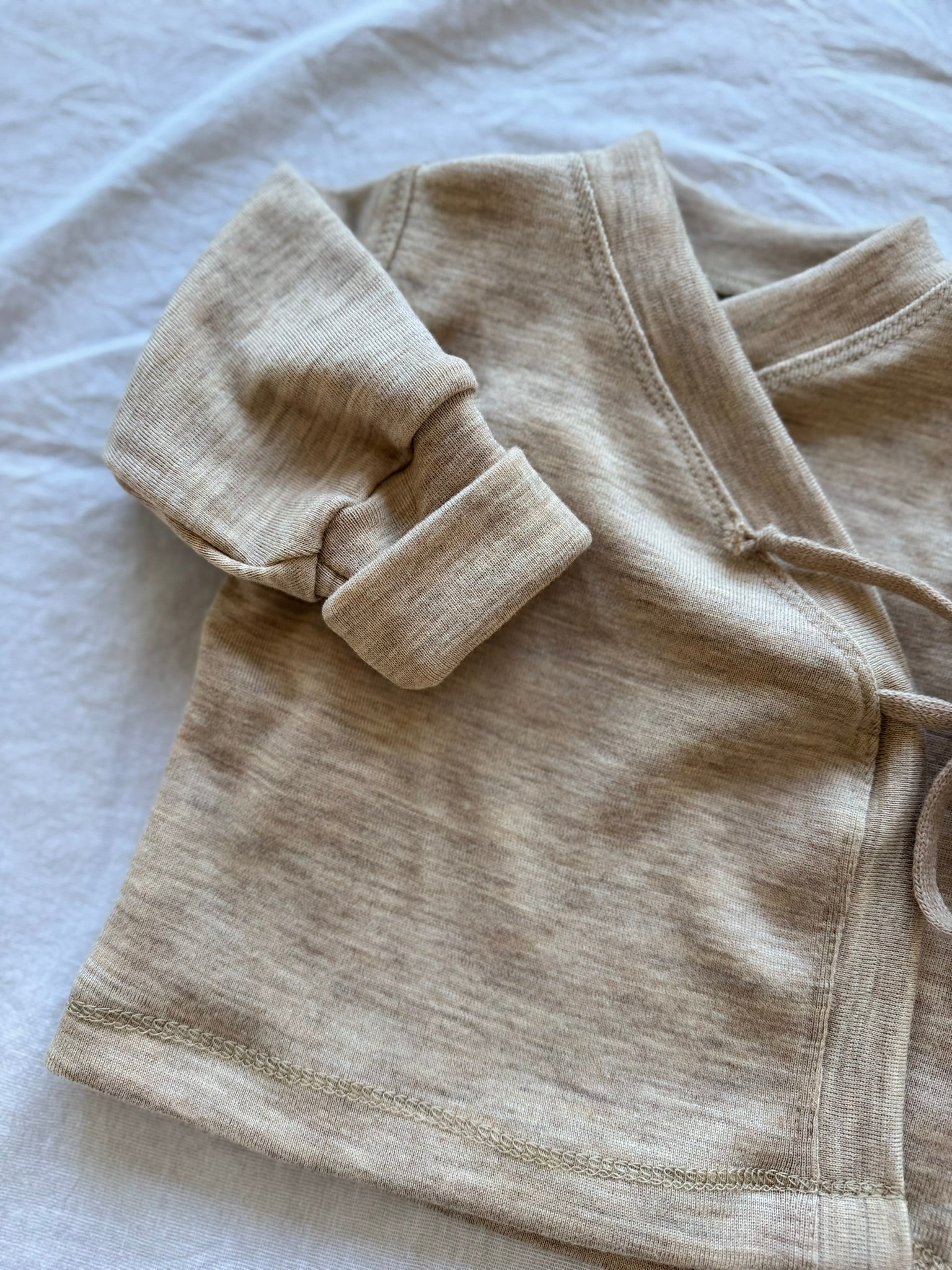 Wickeljacke aus 100% Merinowolle - Einfarbig