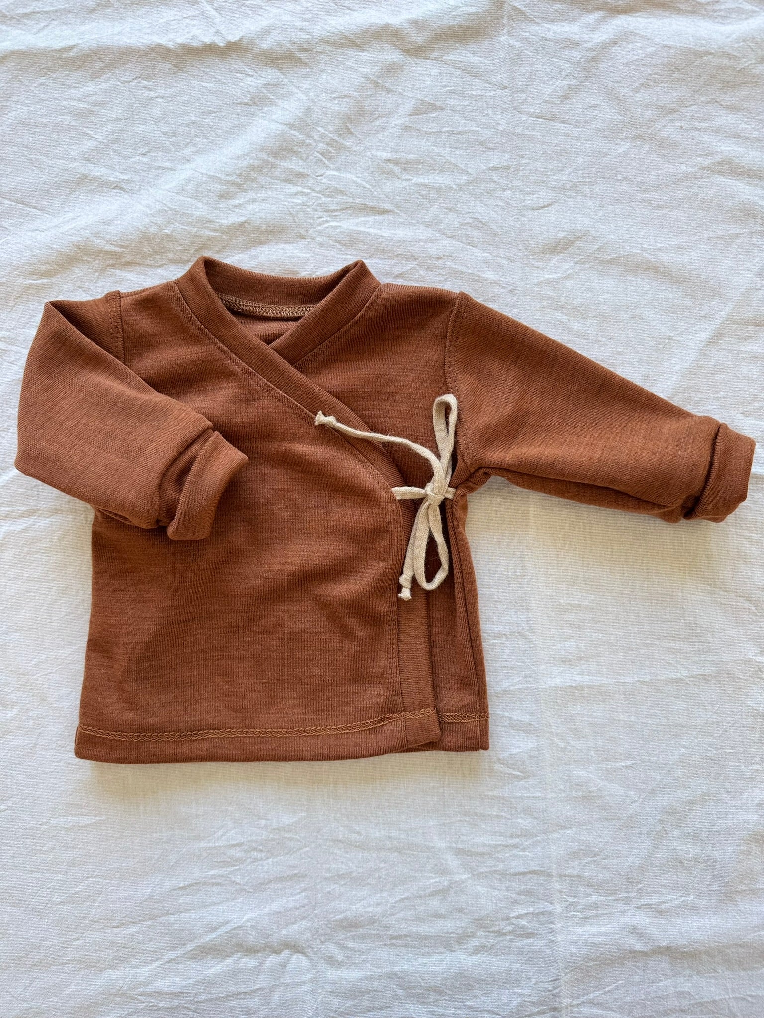 Wickeljacke aus 100% Merinowolle - Einfarbig
