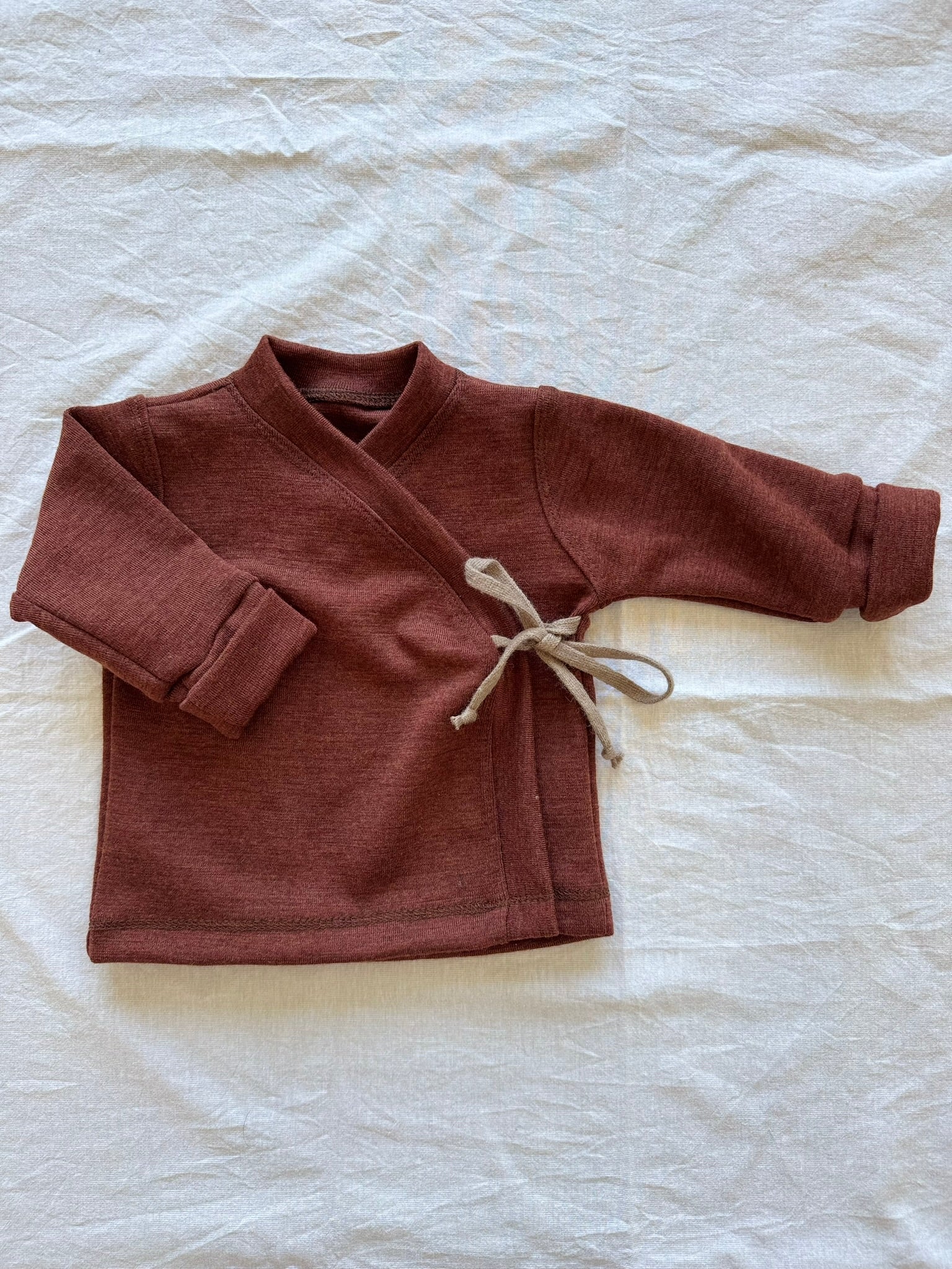 Wickeljacke aus 100% Merinowolle - Einfarbig