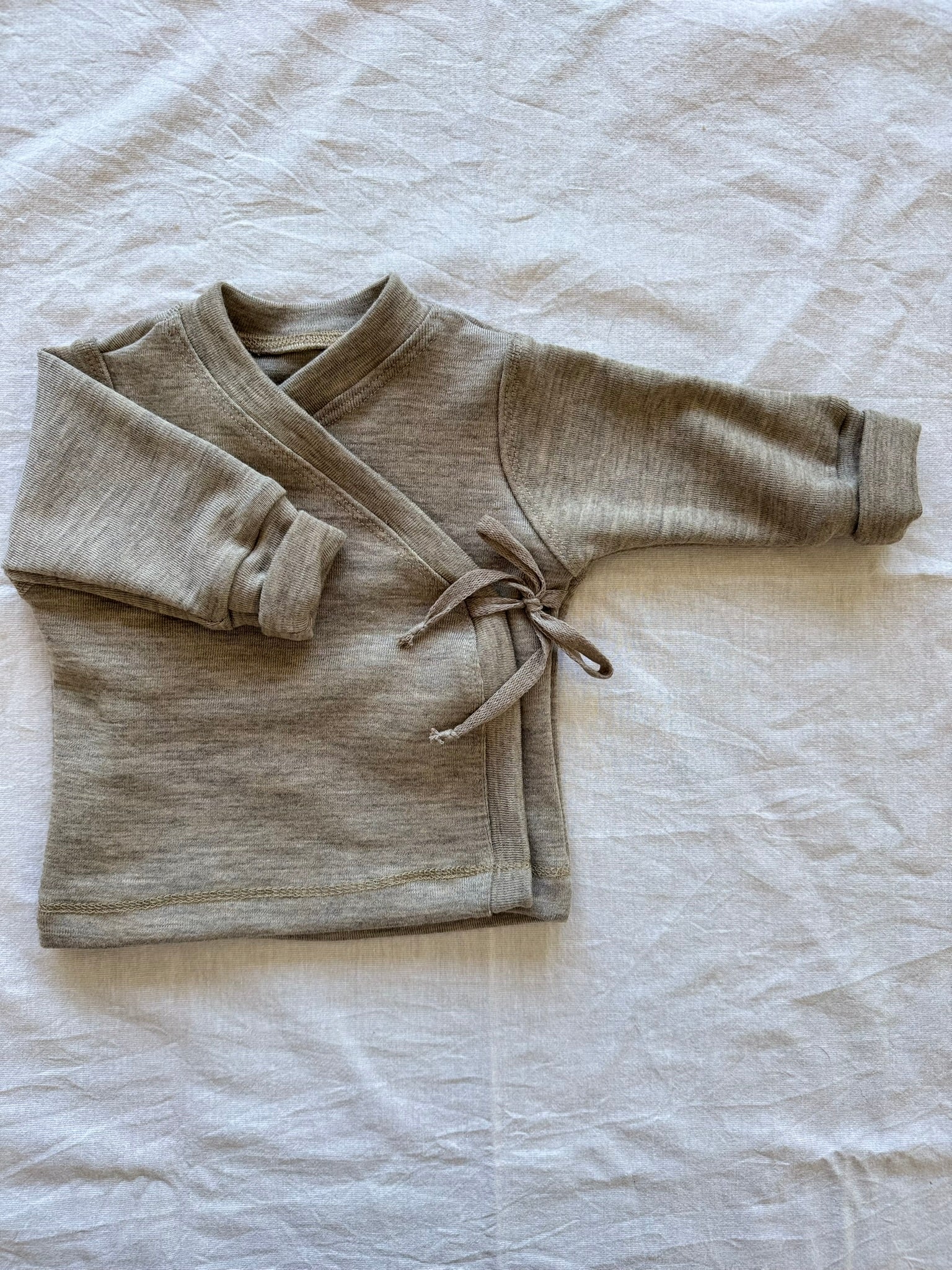 Wickeljacke aus 100% Merinowolle - Einfarbig