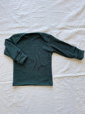 Langarmshirt aus Wolle/Seide - Einfarbig