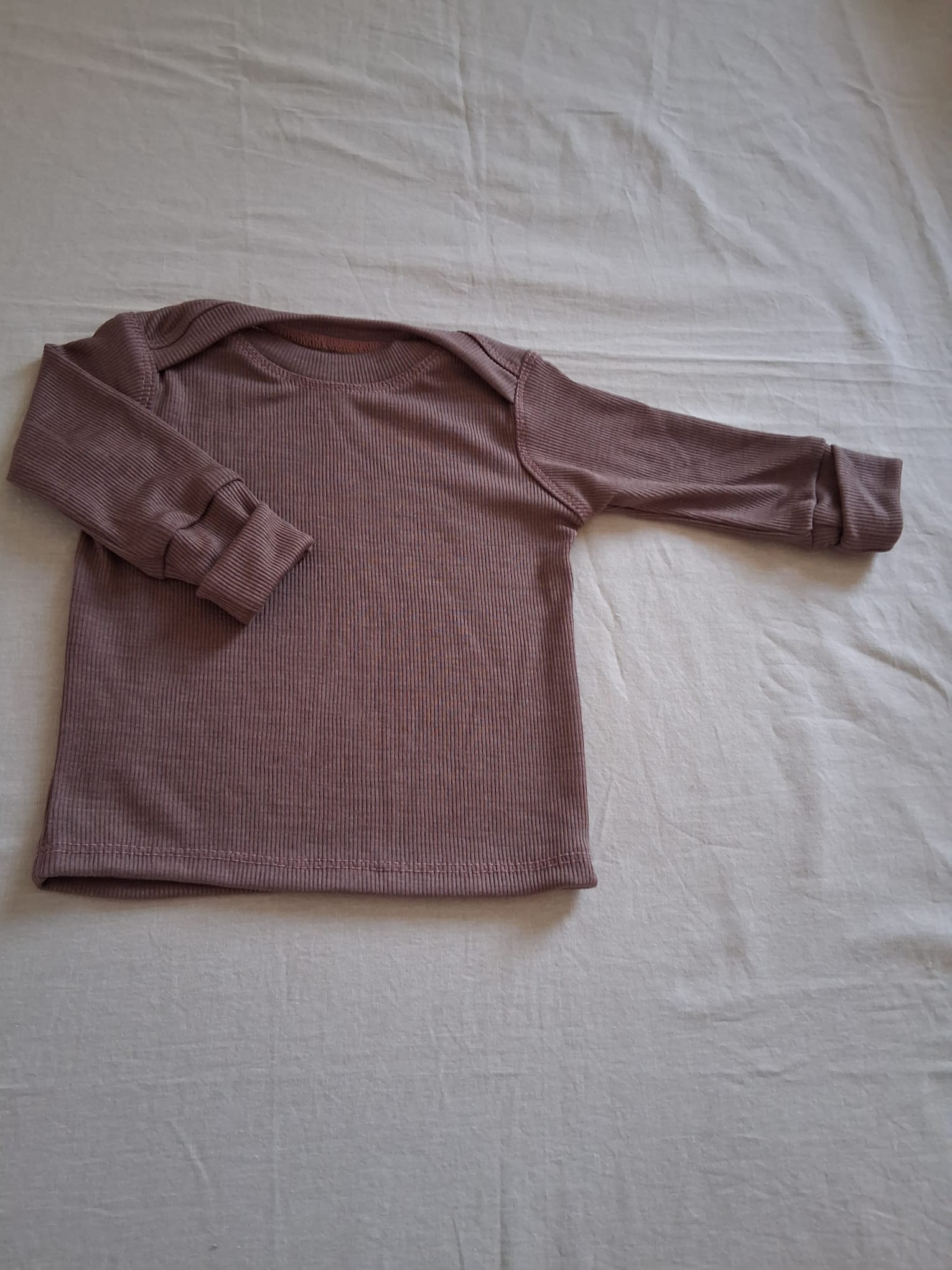 Langarmshirt aus Wolle/Seide - Einfarbig