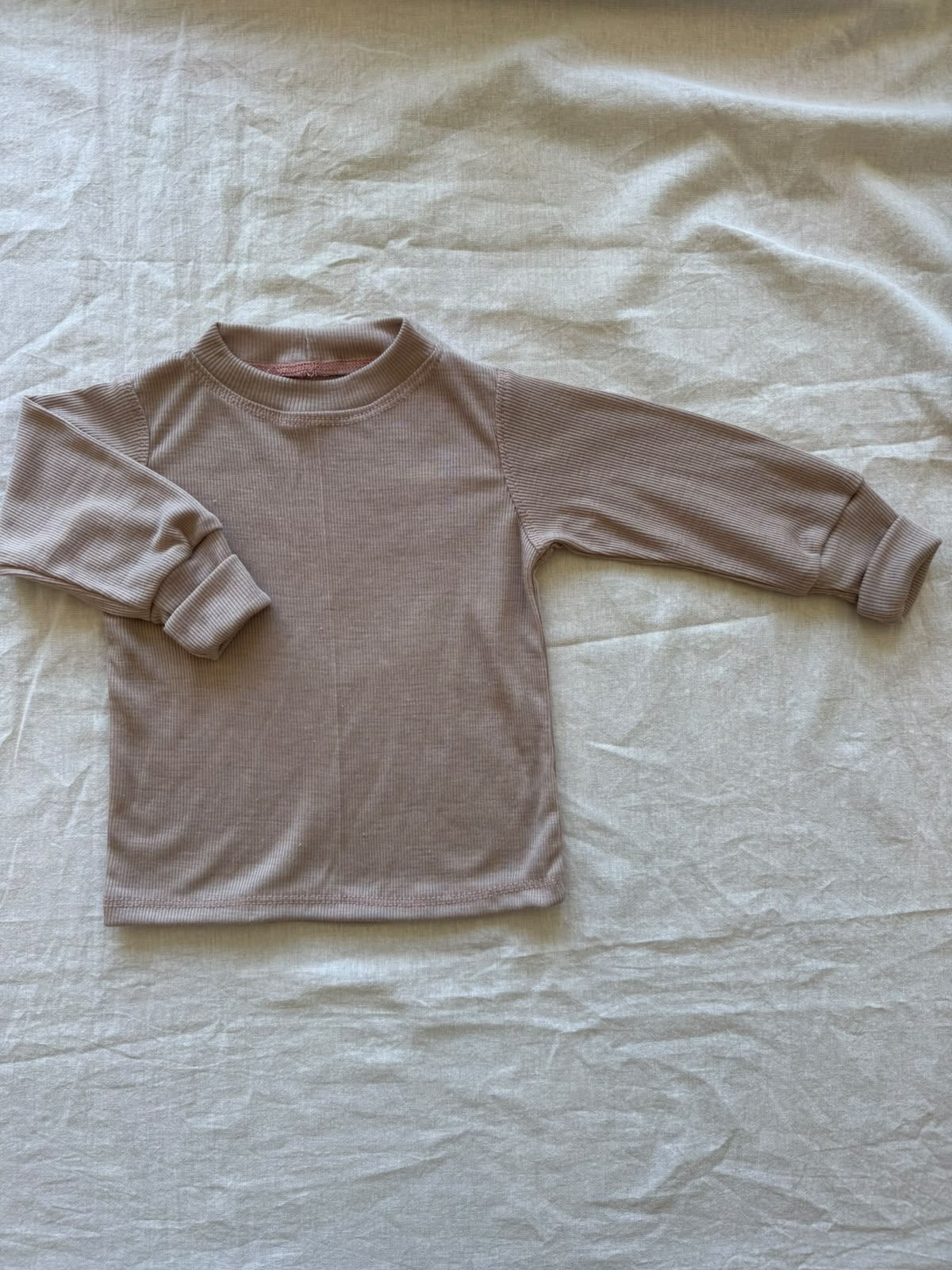Langarmshirt aus Wolle/Seide - Einfarbig