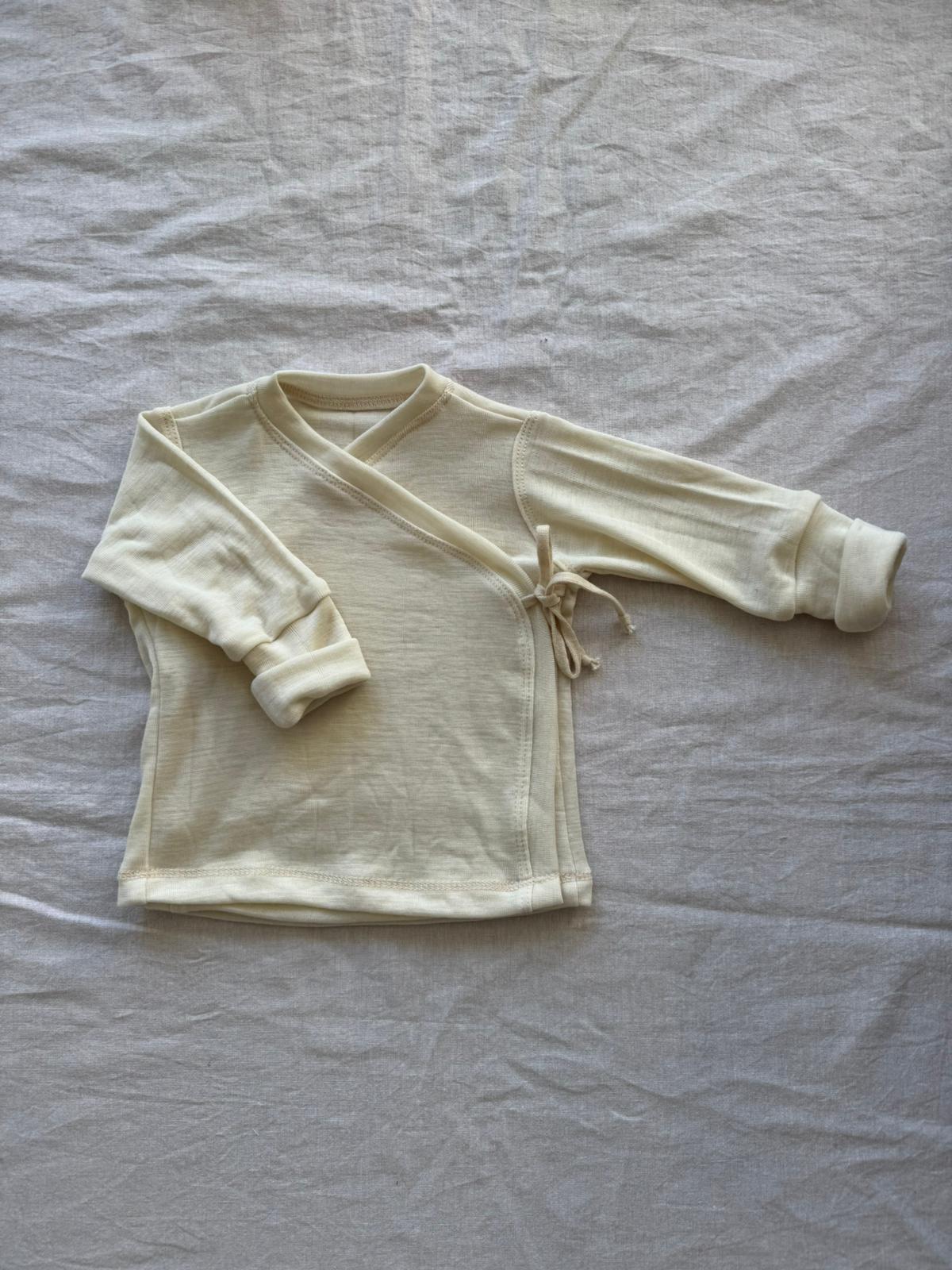 Wickeljacke aus 100% Merinowolle - Einfarbig