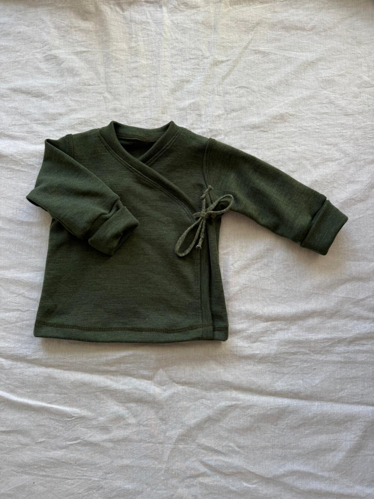 Wickeljacke aus 100% Merinowolle - Einfarbig