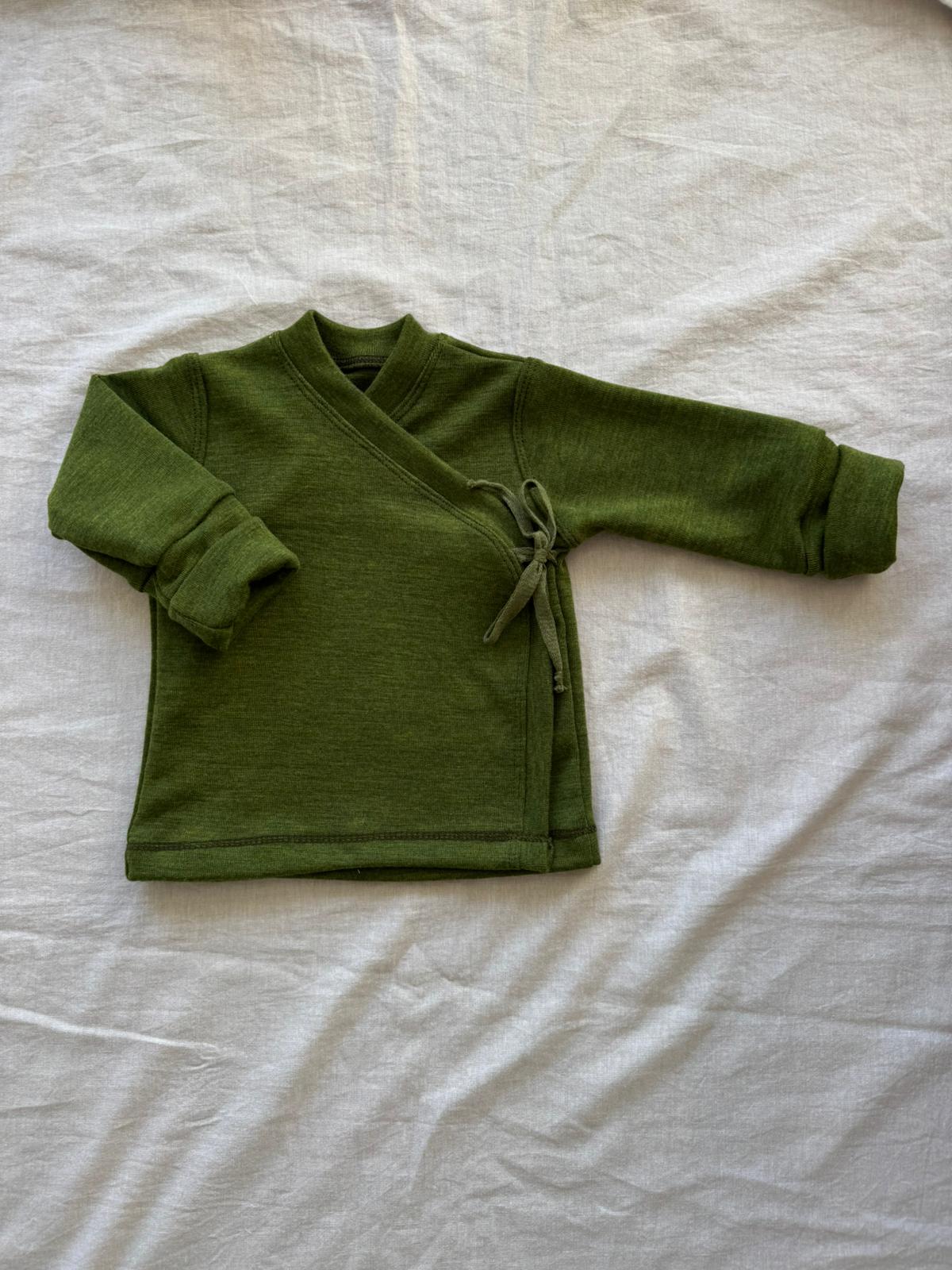 Wickeljacke aus 100% Merinowolle - Einfarbig