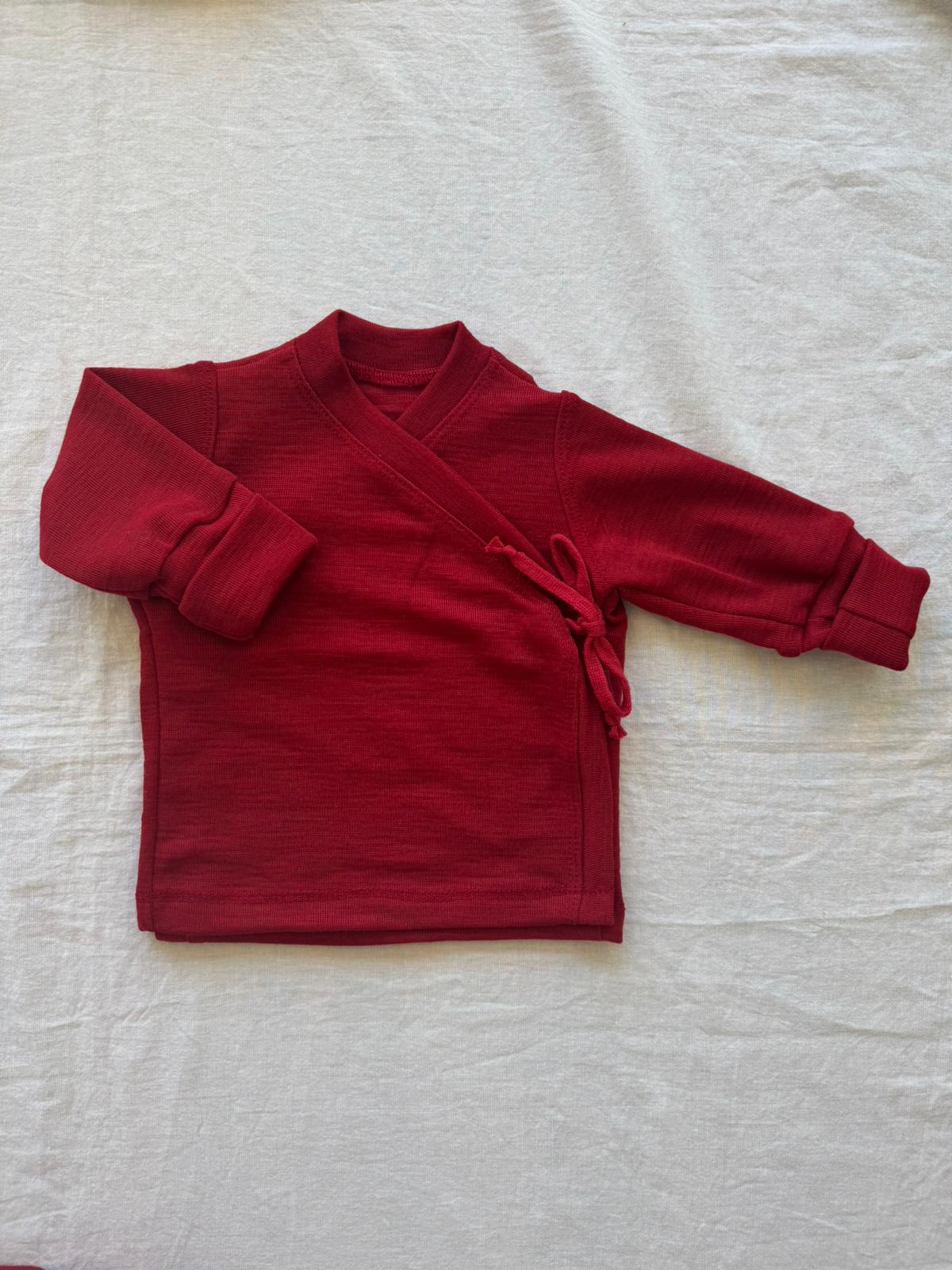 Wickeljacke aus 100% Merinowolle - Einfarbig