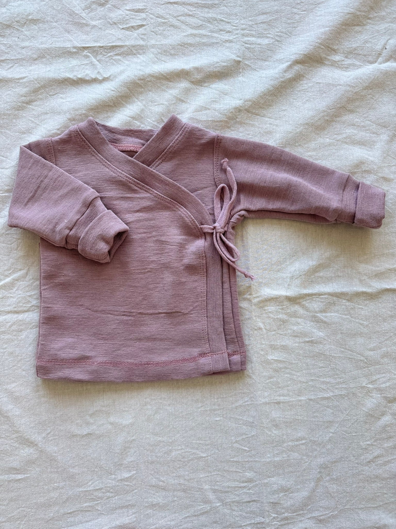 Wickeljacke aus Wolle/Seide - Einfarbig