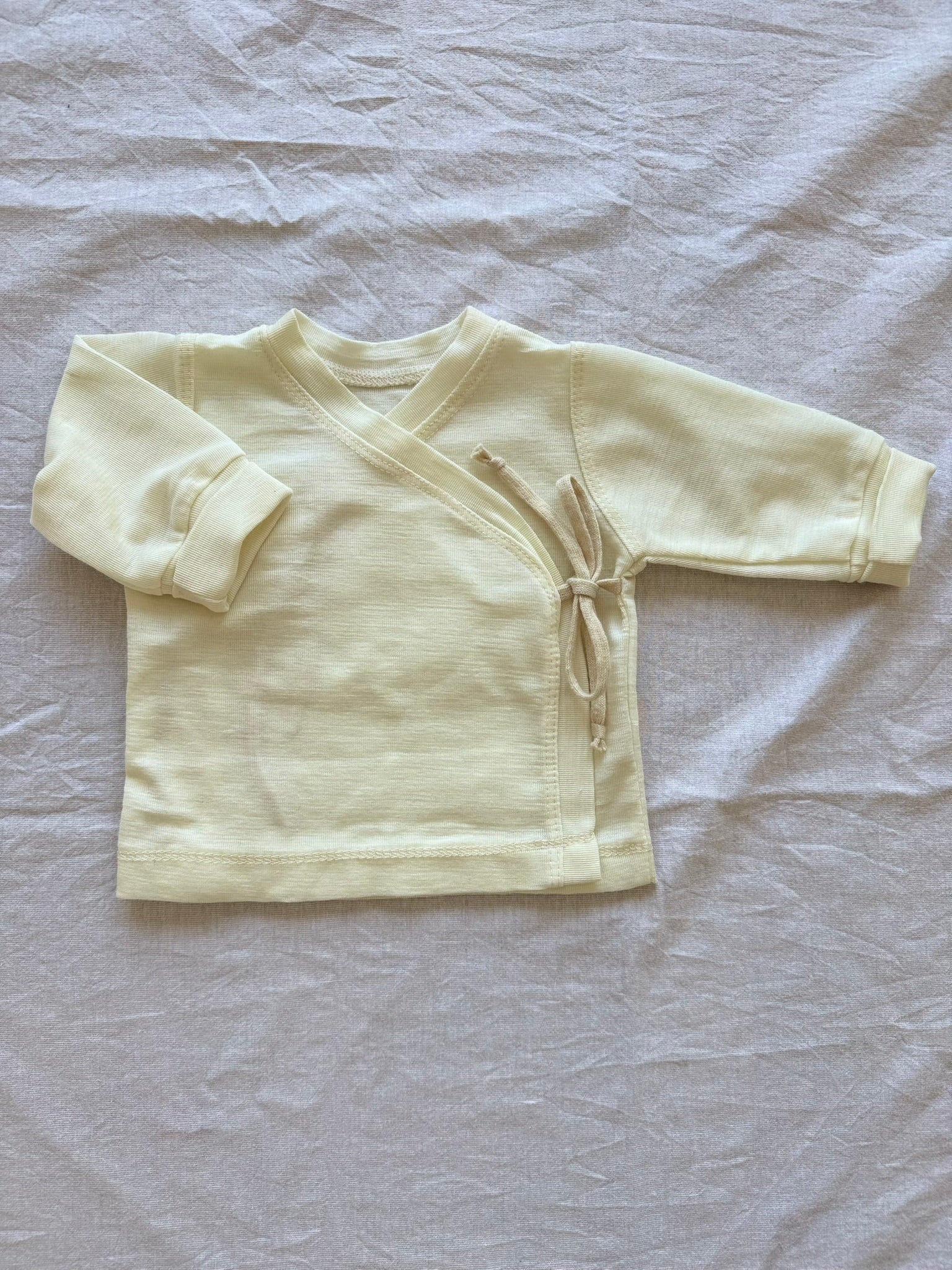 Wickeljacke aus Wolle/Seide - Einfarbig