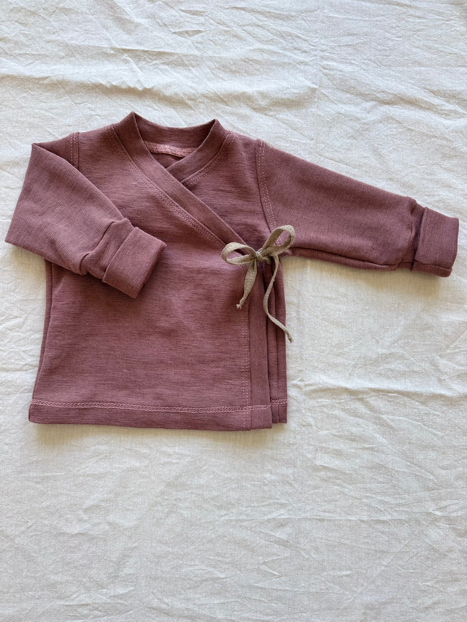 Wickeljacke aus Wolle/Seide - Einfarbig