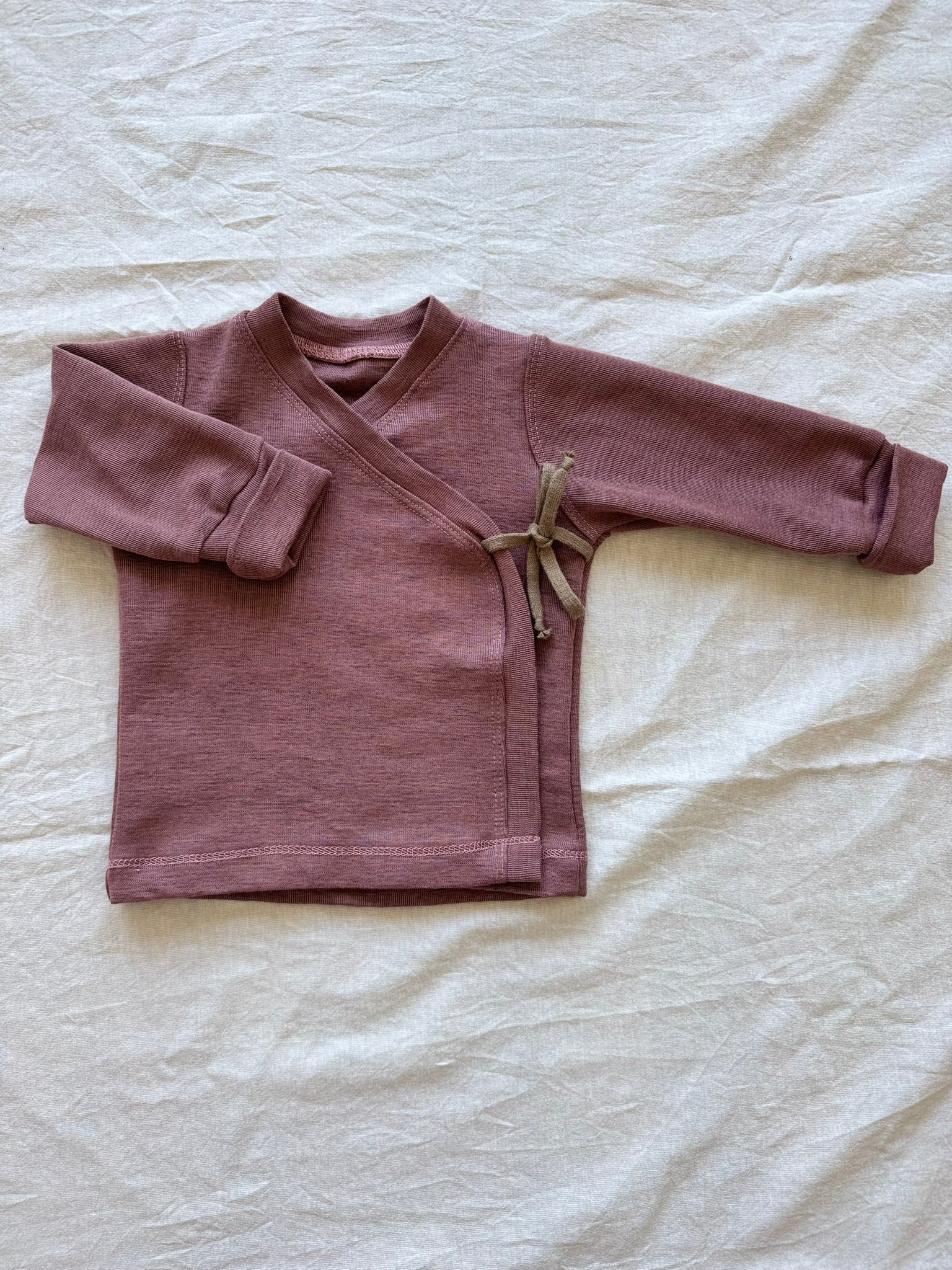 Wickeljacke aus Wolle/Seide - Einfarbig