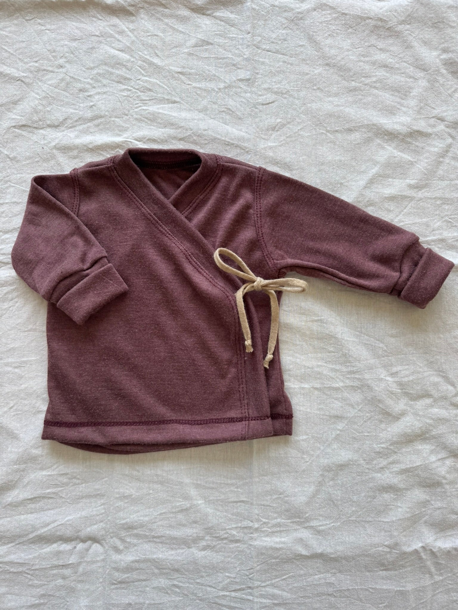 Wickeljacke aus Wolle/Seide - Einfarbig