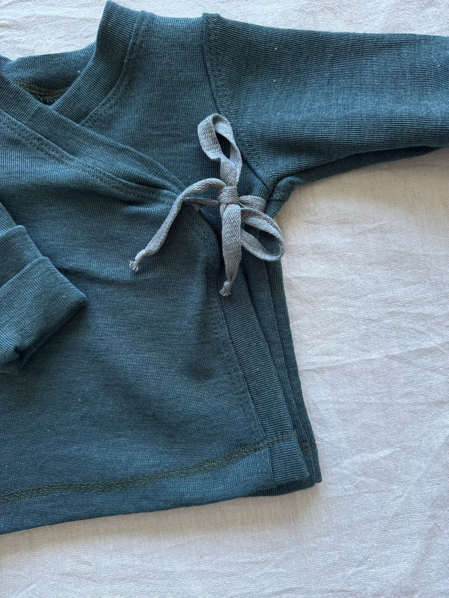 Wickeljacke aus Wolle/Seide - Einfarbig