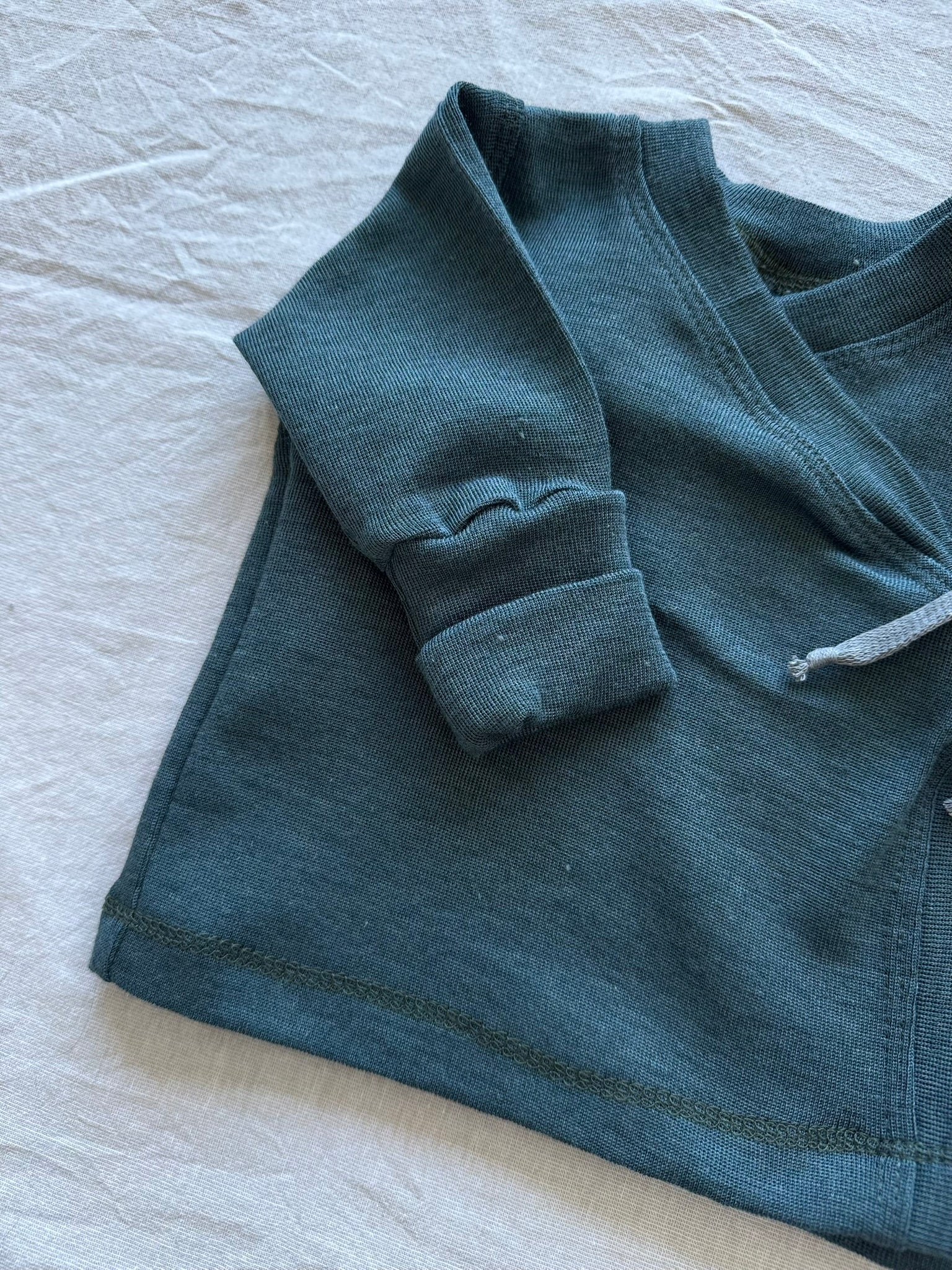 Wickeljacke aus Wolle/Seide - Einfarbig