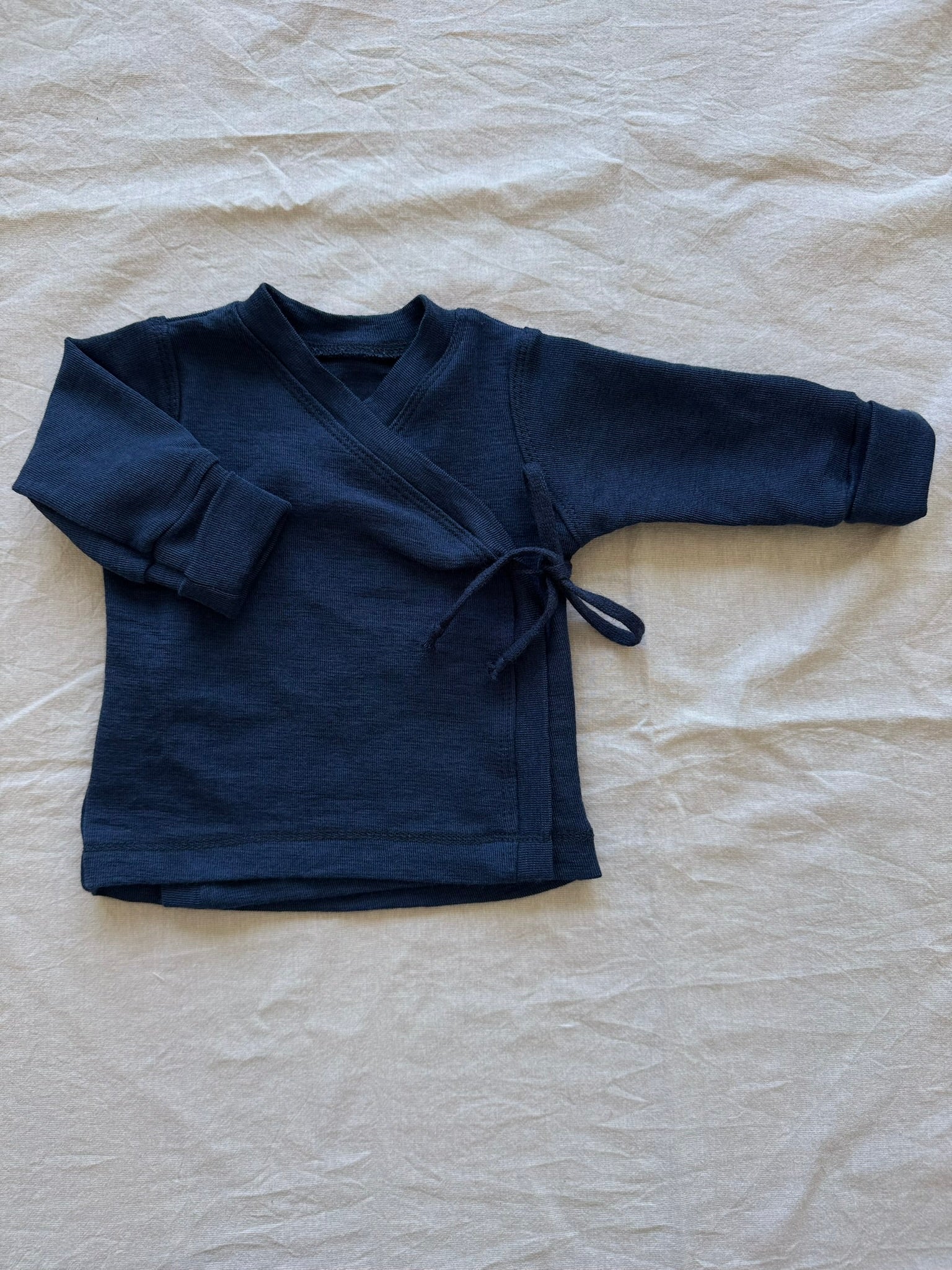 Wickeljacke aus Wolle/Seide - Einfarbig