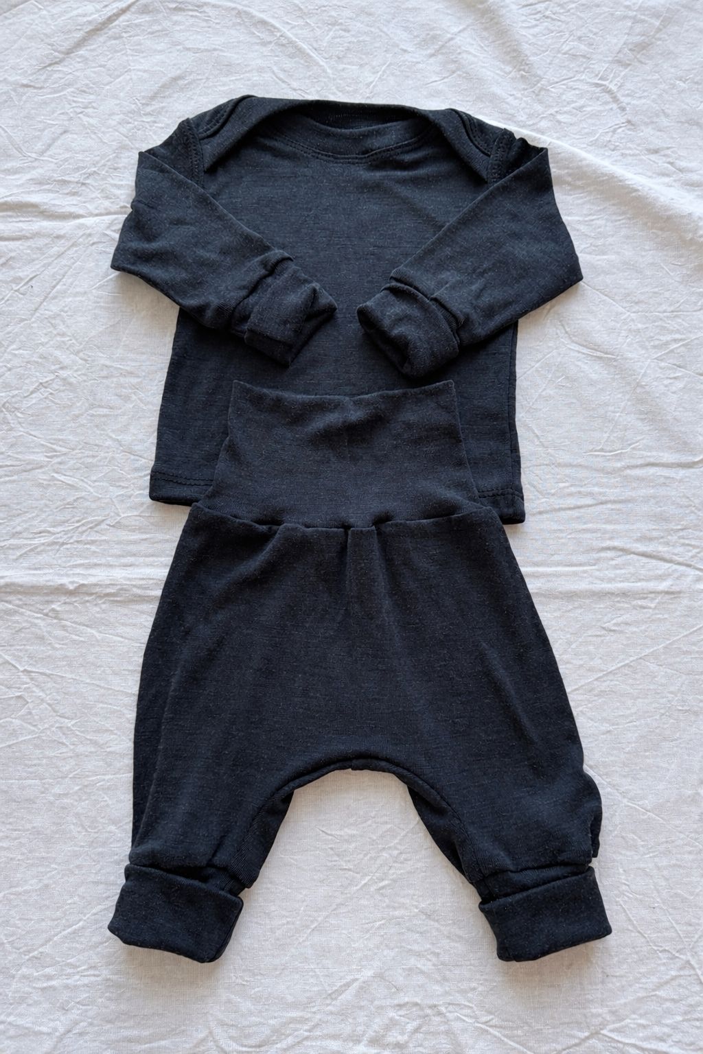 Set aus Wolle/Seide - Einfarbig